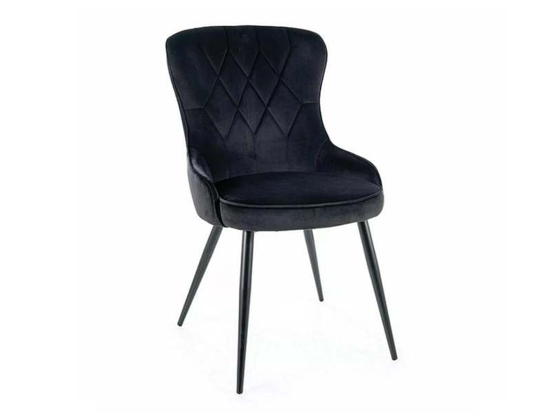 Стул SIGNAL LOTUS Velvet Bluvel 19 черный/черный