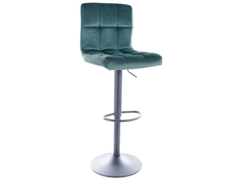 Стул барный C105 Velvet Bluvel 78 зеленый/черный