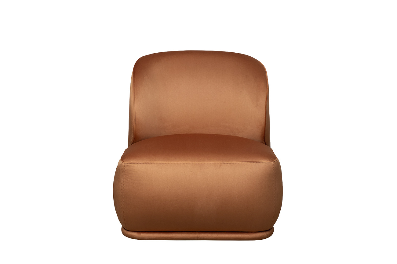Кресло Капри Базовая(Capri Basic), велюр терракотовый Colt006-TER 80*90*82см
