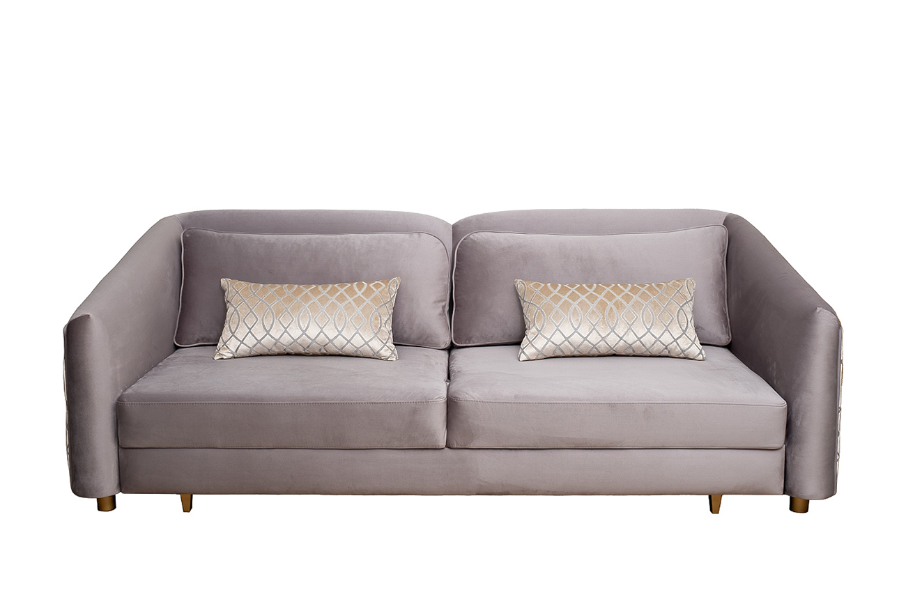 Диван Треви(Trevi) 230М(К) трехм раскл с кантом серый Colt032+Melody 232*103*88см