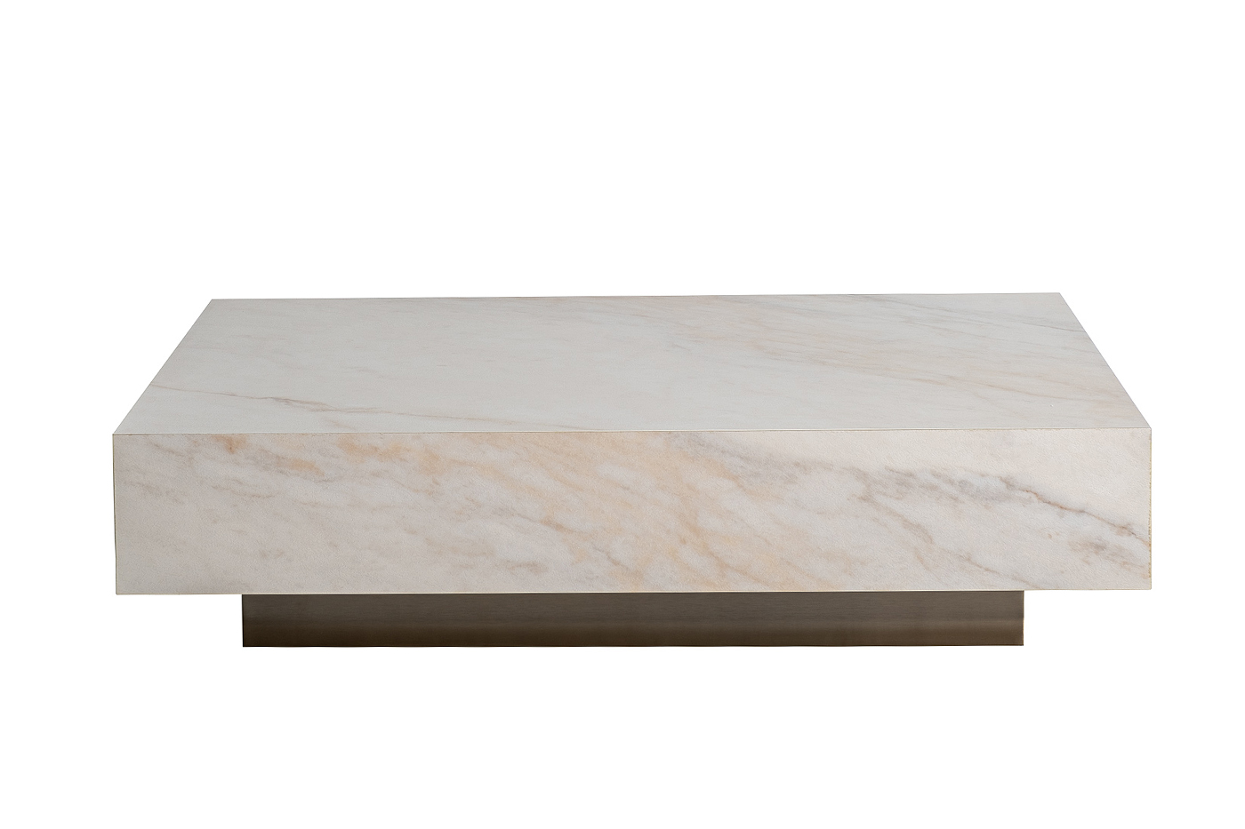 57EL-93601 Стол журнальный АГАТ (AGATE) светлый керамический 120*80*29см