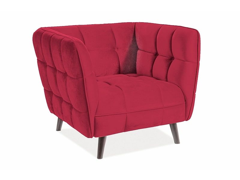Кресло CASTELLO 1 Velvet Bluvel 59 (бордовый)
