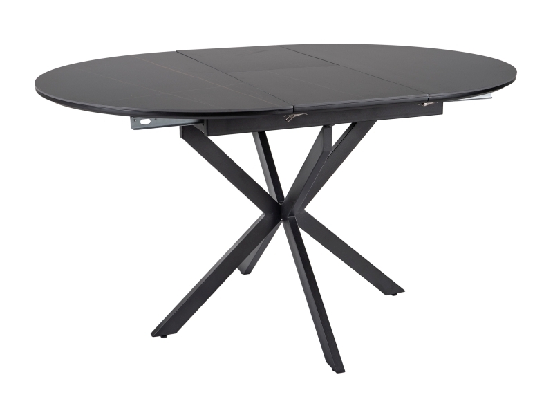 Стол обеденный GASTON Ceramic черный/черный 100-135/100