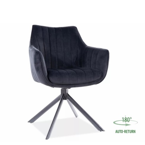 Стул AZALIA Velvet Bluvel 19 черный/черный