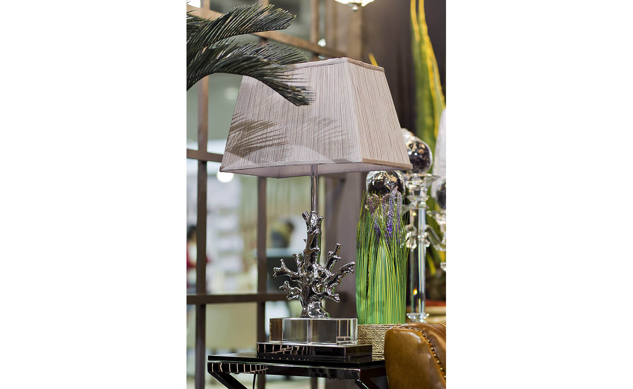K2BT-1004 Лампа настольная Серебряный коралл (Silver coral) 70*46*86см