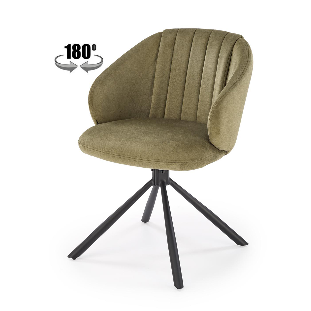Стул K533 оливковый/черный, поворотный