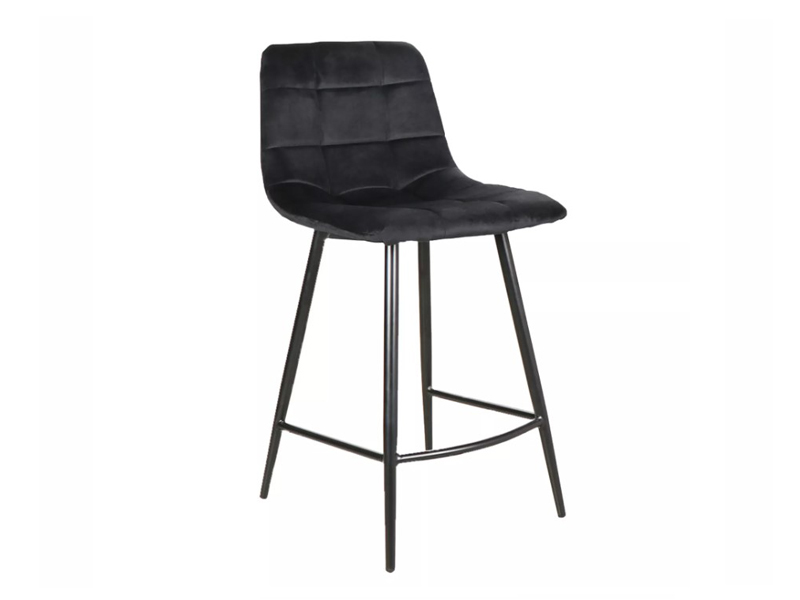 Стул барный MILA H-2 Velvet Bluvel 19 черный/черный мат