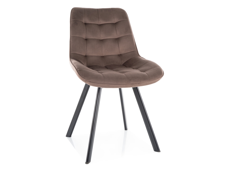 Стул кухонный MONTI Velvet Bluvel 38 поворотный (капучино/черный)