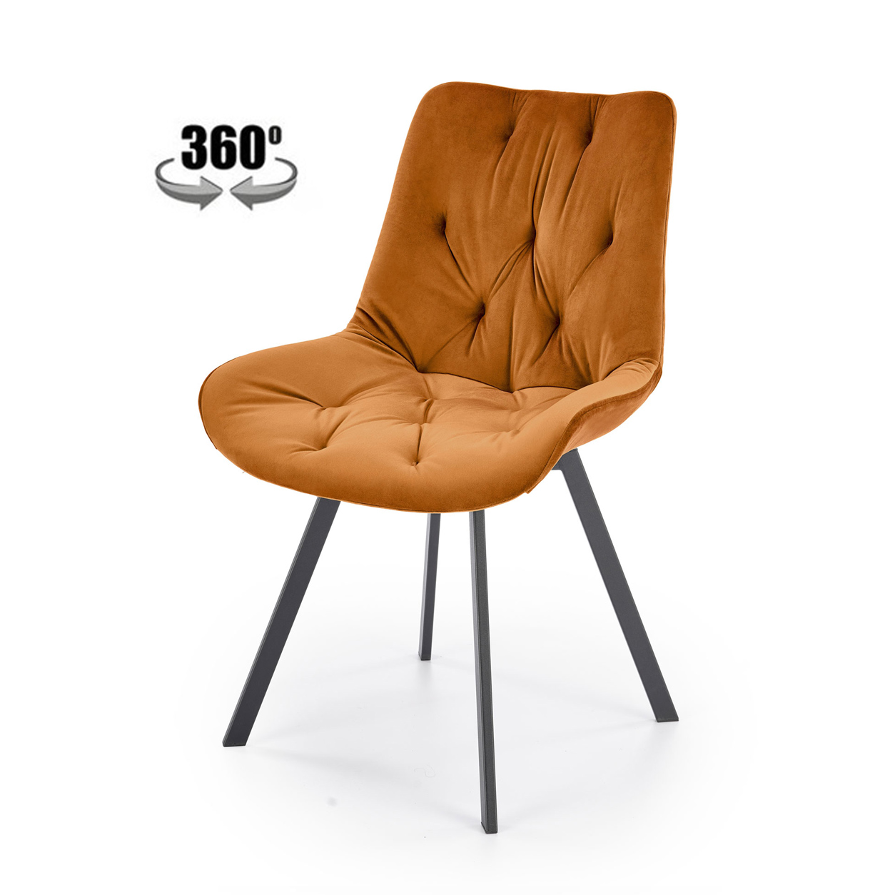 Стул K519 корица/черный, поворотный