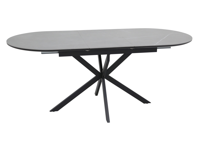 Стол обеденный GASTON Ceramic 140 (серый/черный)