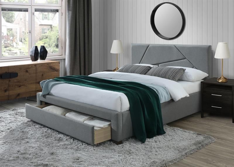 Кровать VALERY серый/орех, 160/200