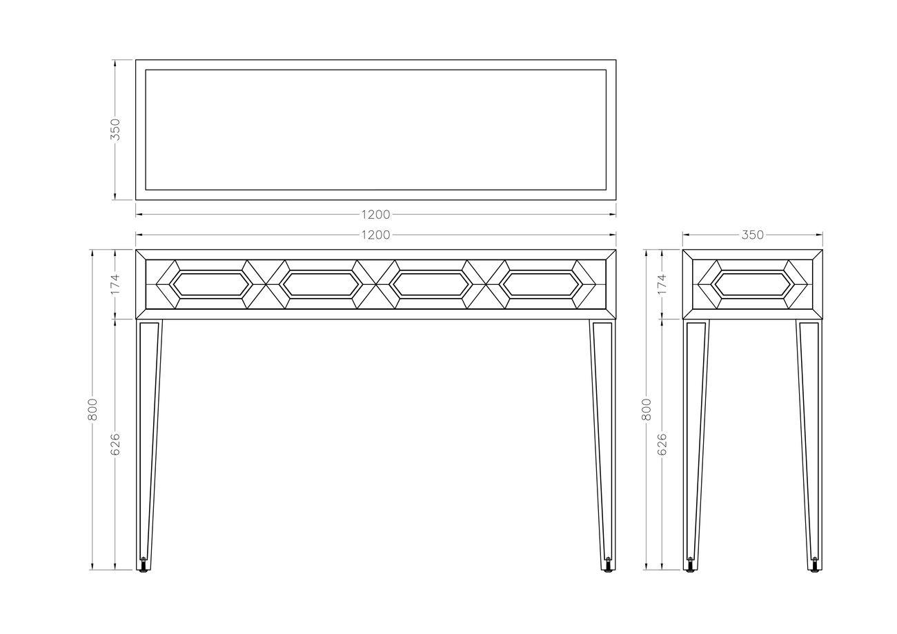 KFG045 Консоль зеркальная  120*35*80см