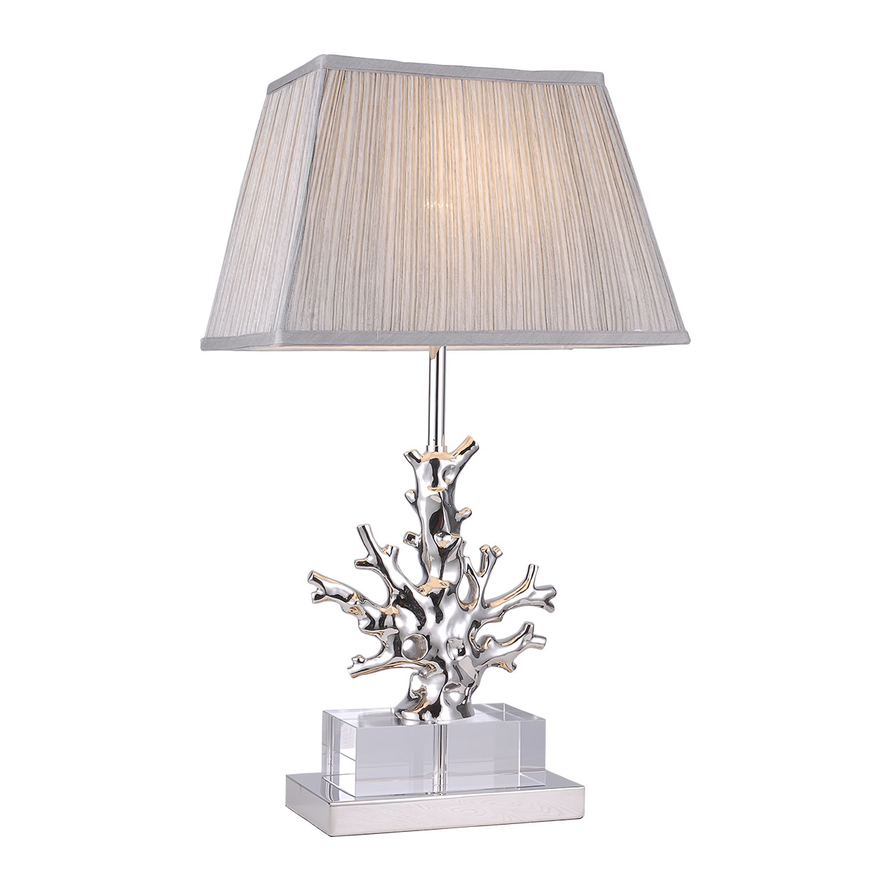 K2BT-1004 Лампа настольная Серебряный коралл (Silver coral) 70*46*86см