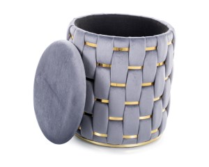 Пуф TIARA Velvet серый