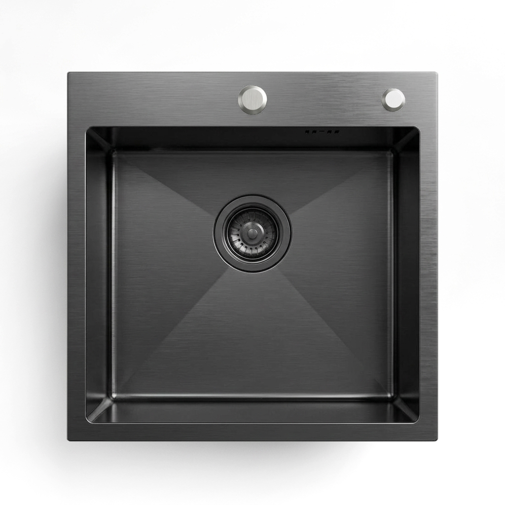 Кухонная мойка из нержавейки BLANTEK FS-5050B Nano black ECO