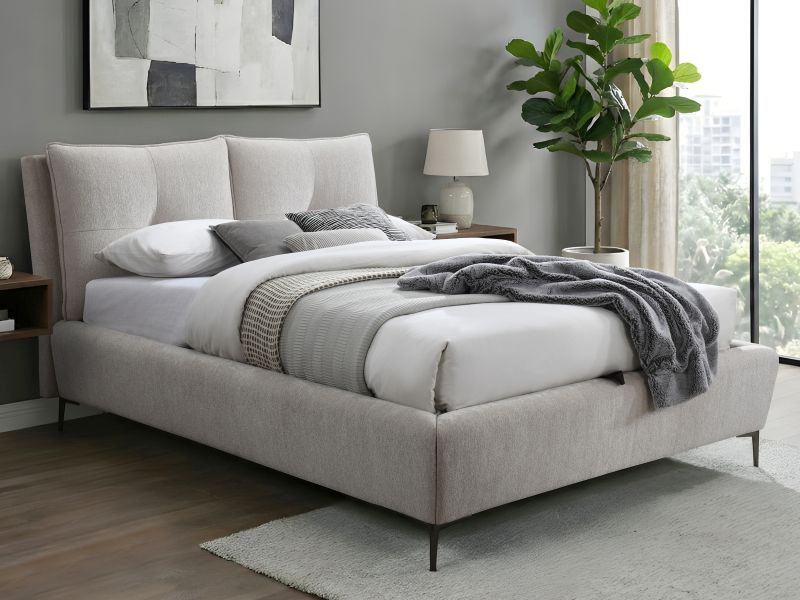 Кровать PASADENA Raven 24 бежевый/черный 160/200