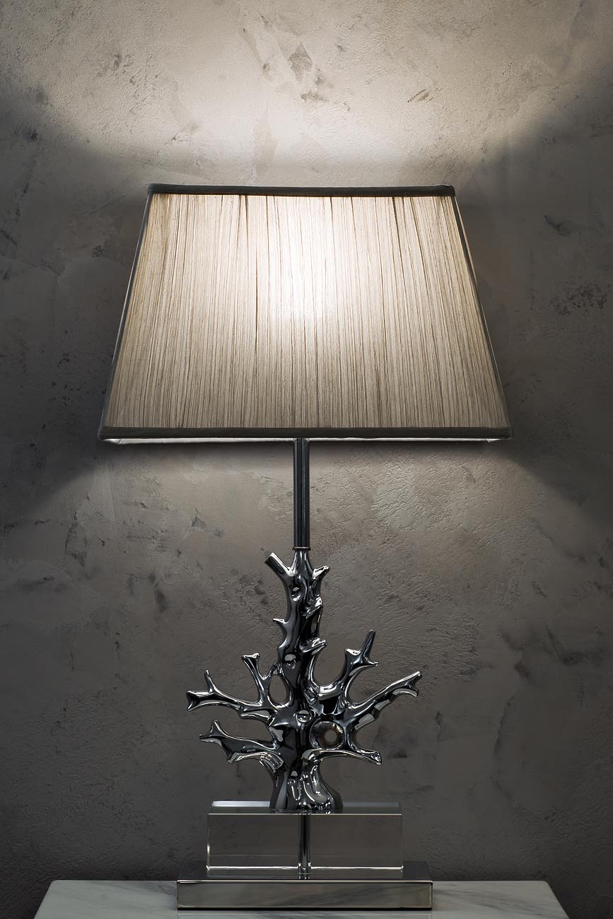 K2BT-1004 Лампа настольная Серебряный коралл (Silver coral) 70*46*86см