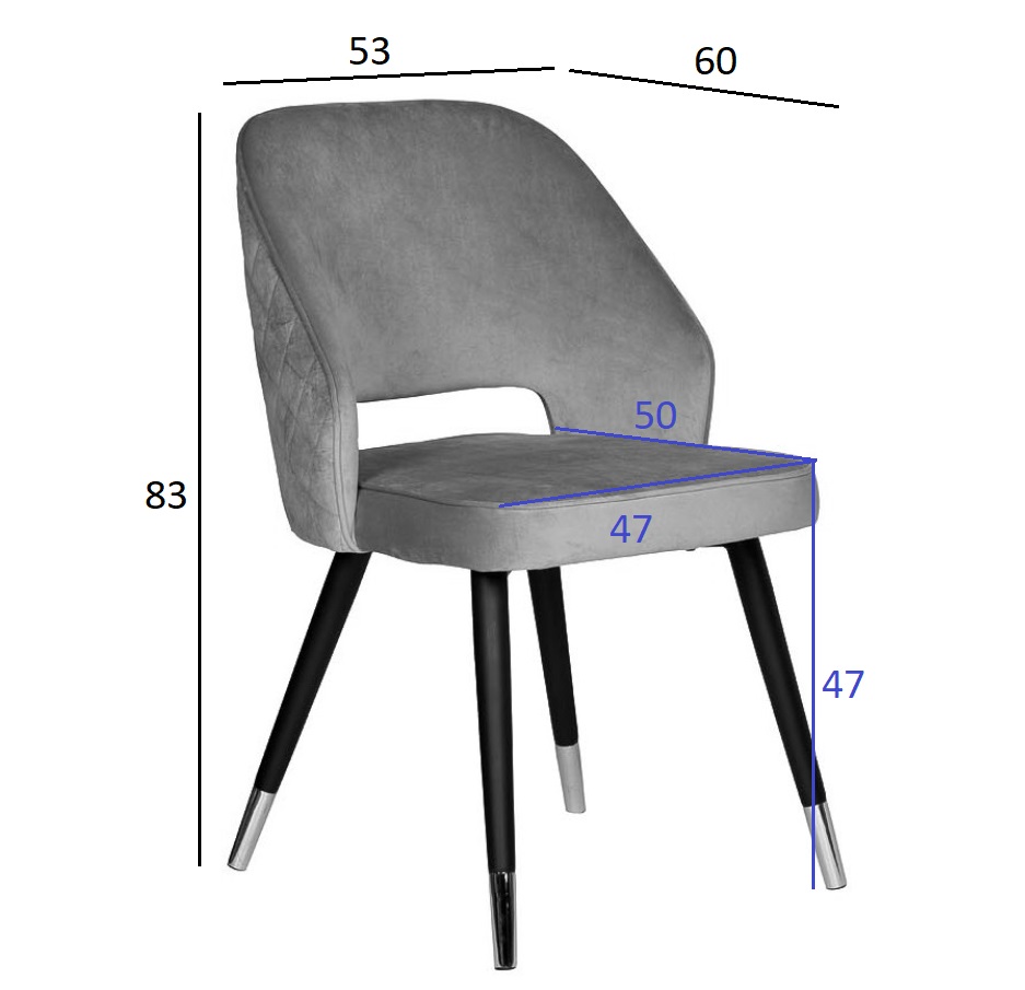 30C-1205-1 TER Стул велюр терракотовый 53*60*83см