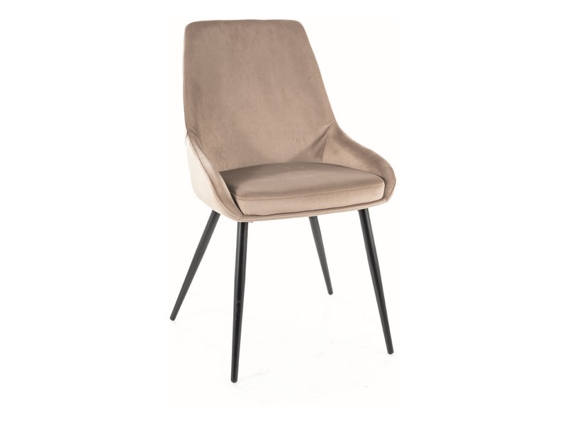 Стул COBE Velvet Bluvel 40 темно-бежевый/черный