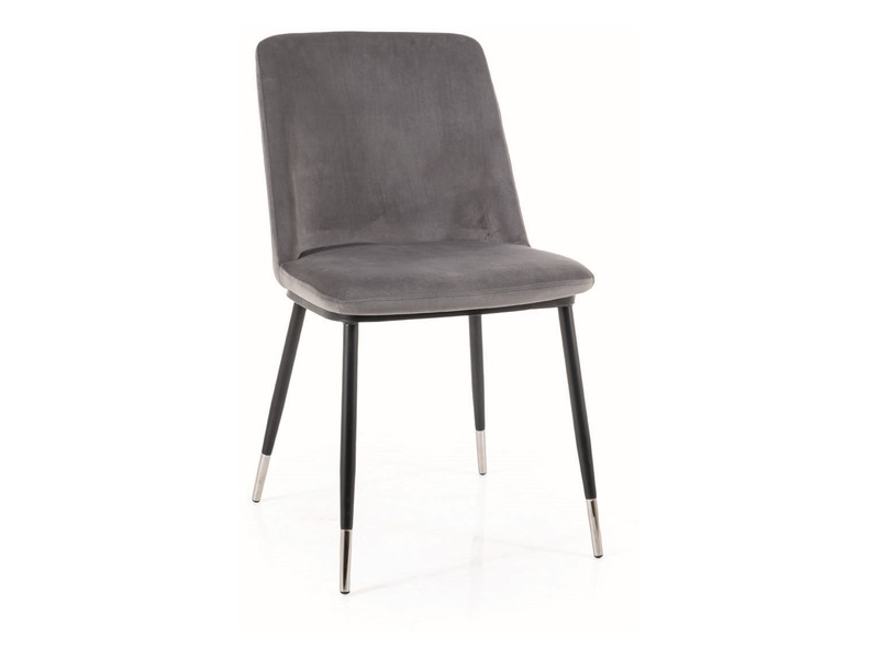 Стул JILL Velvet Bluvel 14 серый/черный/хром