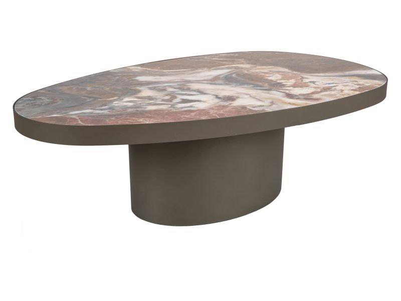 Стол журнальный GUSTO A Ceramic коричневый Patagonia/медный 118/73