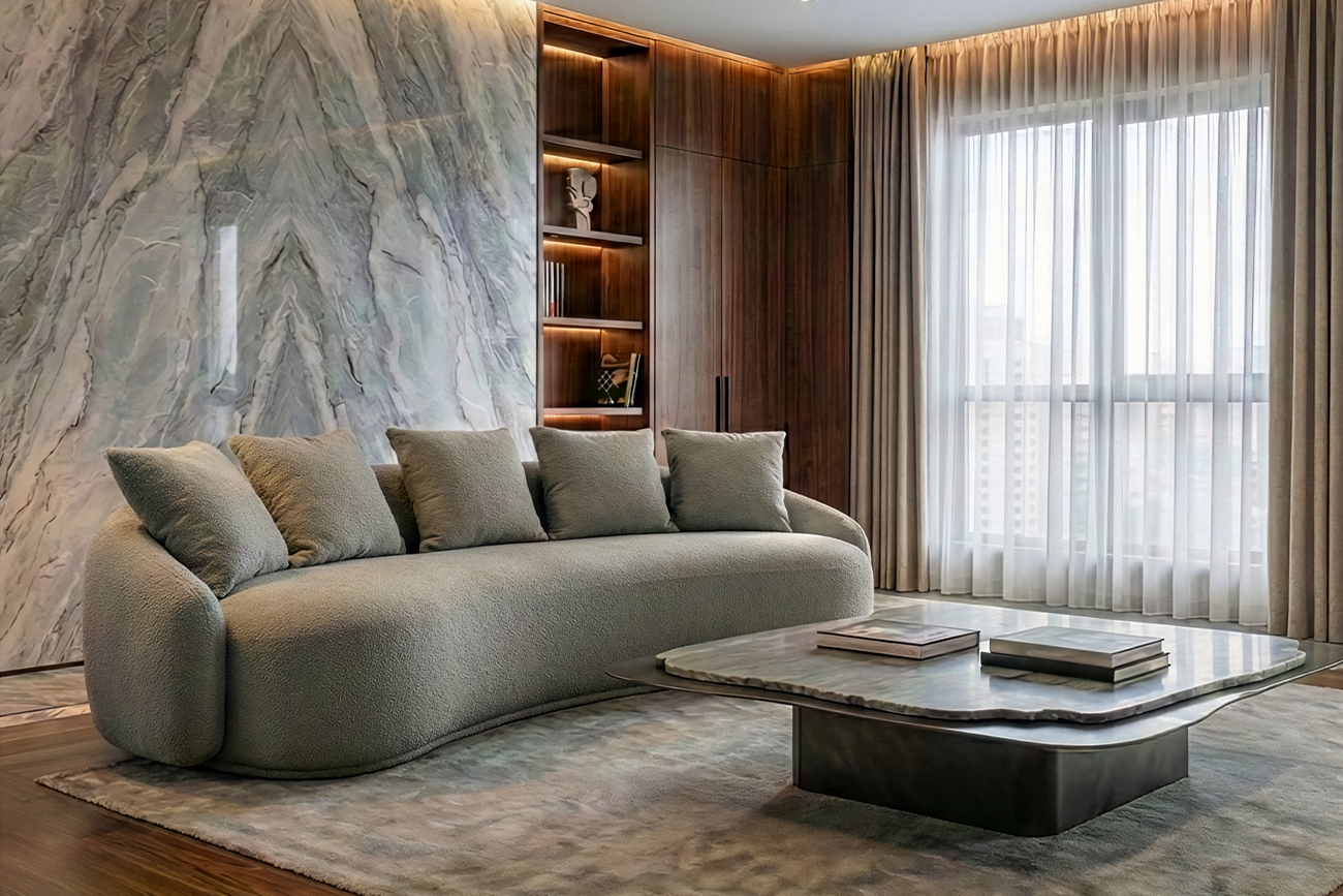 58DB-24056 Стол журнальный Травертин (Travertine) 120*120*29см