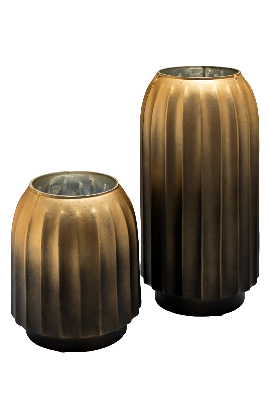 71PN-52240 Ваза декоративная стекл. золотая 14,6*14,6*32см