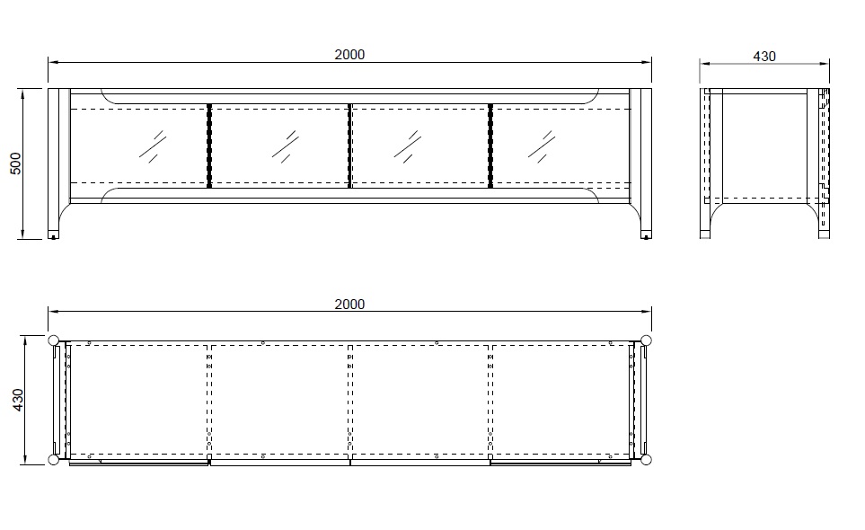 77IP-GD008-TV Тумба под телевизор Гримальди (Grimaldi) 200*40*50см
