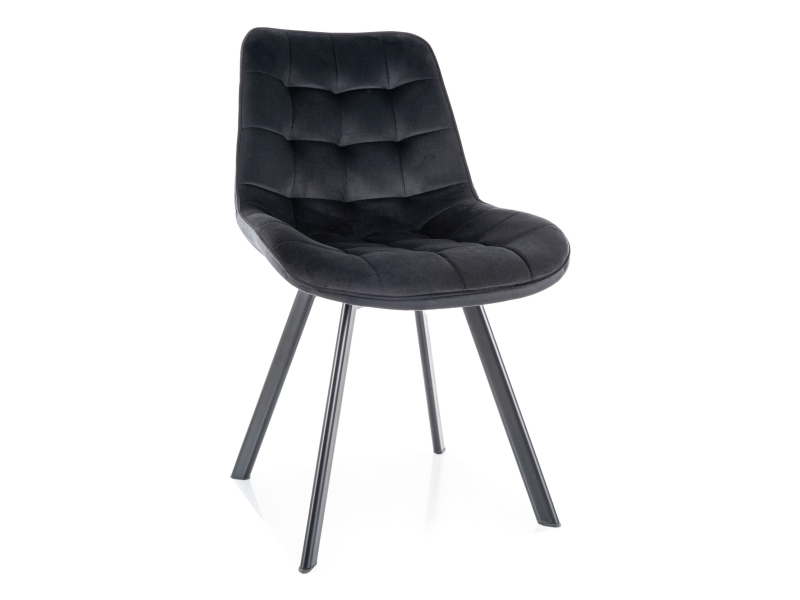 Стул кухонный MONTI Velvet Bluvel 19 поворотный (черный/черный)