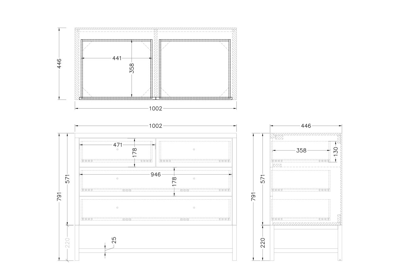 KFG005E7 Комод 101*45*79см