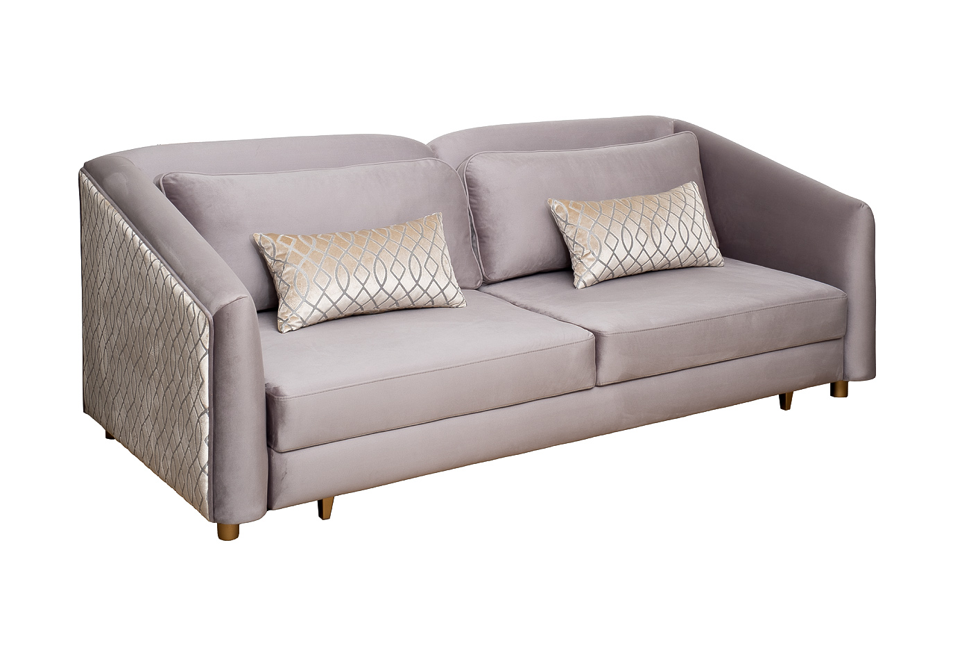 Диван Треви(Trevi) 230М(К) трехм раскл с кантом серый Colt032+Melody 232*103*88см