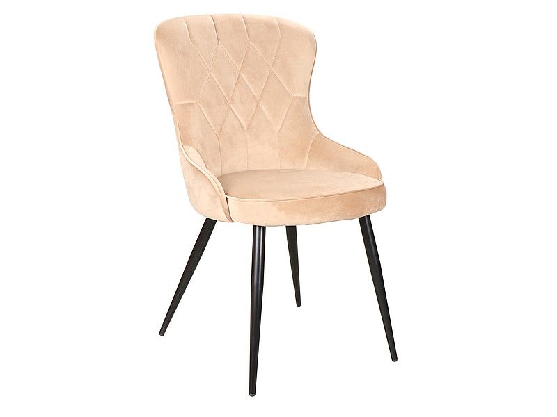 Стул LOTUS Velvet Bluvel 28 бежевый/черный