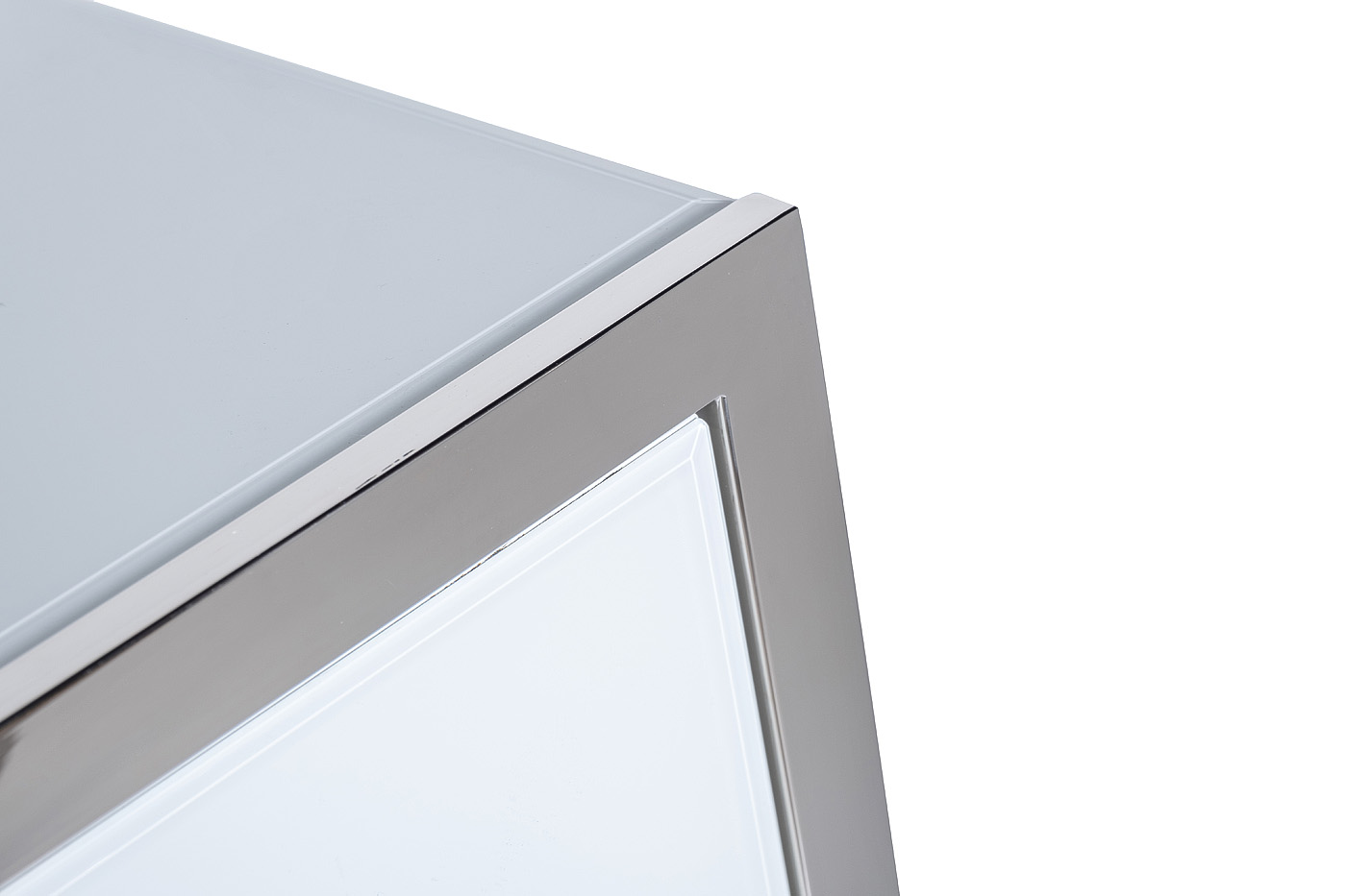KFG103 Консоль 2 ящика белая/хром  120*42*79см