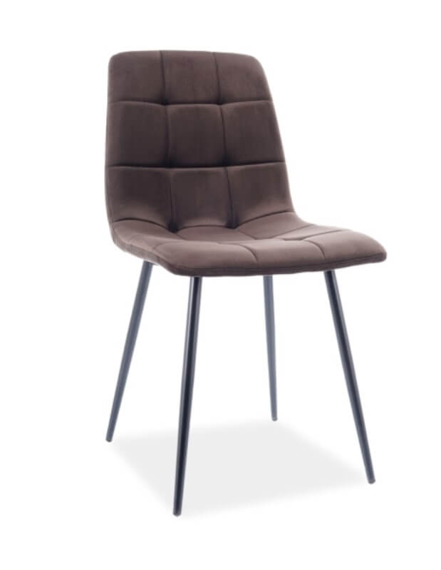Стул кухонный  MILA Velvet Bluvel 48 (коричневый/черный мат)