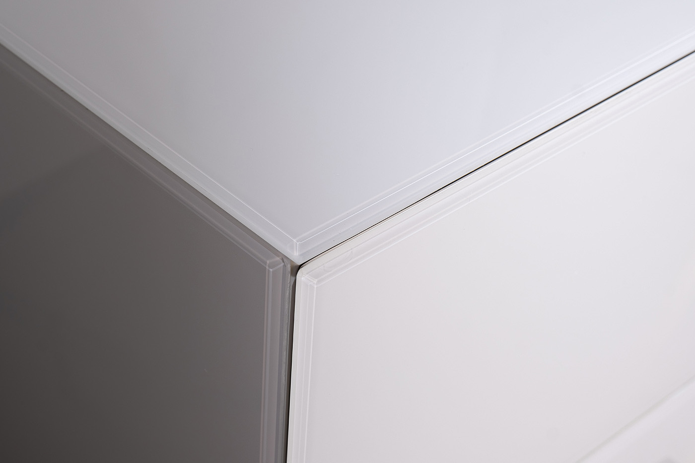 KFG089  Комод 6 ящиков белый/золото 120*42*80см
