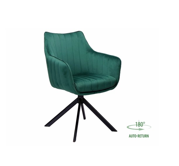 Стул SIGNAL AZALIA Velvet Bluvel 78 зеленый/черный