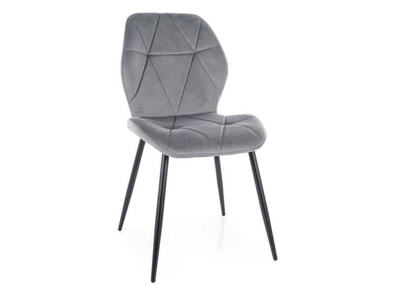Стул RICK Velvet Bluvel 14 серый/черный