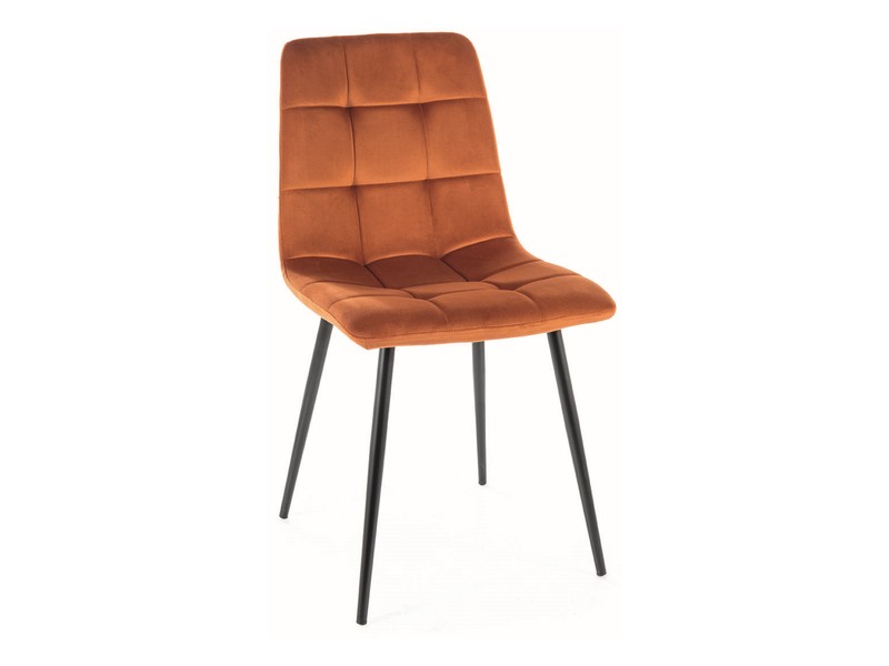 Стул SIGNAL MILA Velvet Bluvel 4215 корица/черный
