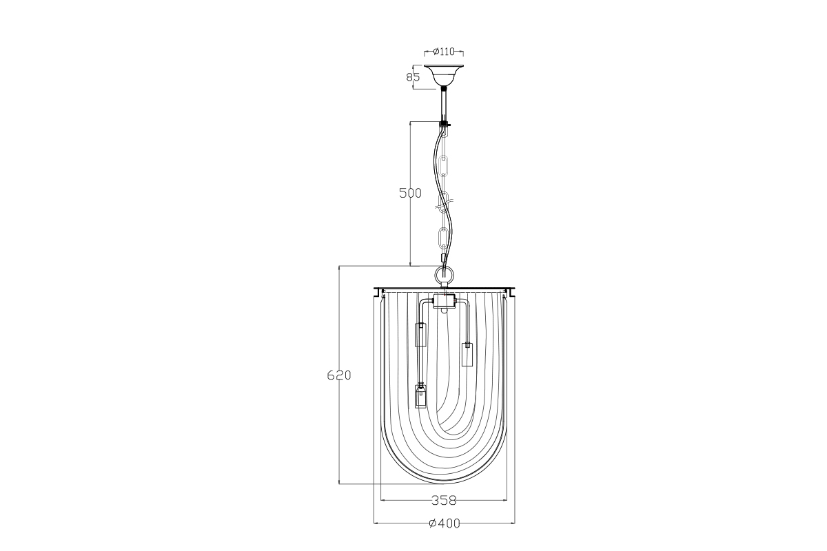 20MD3231-3NI Светильник потолочный d40*61см