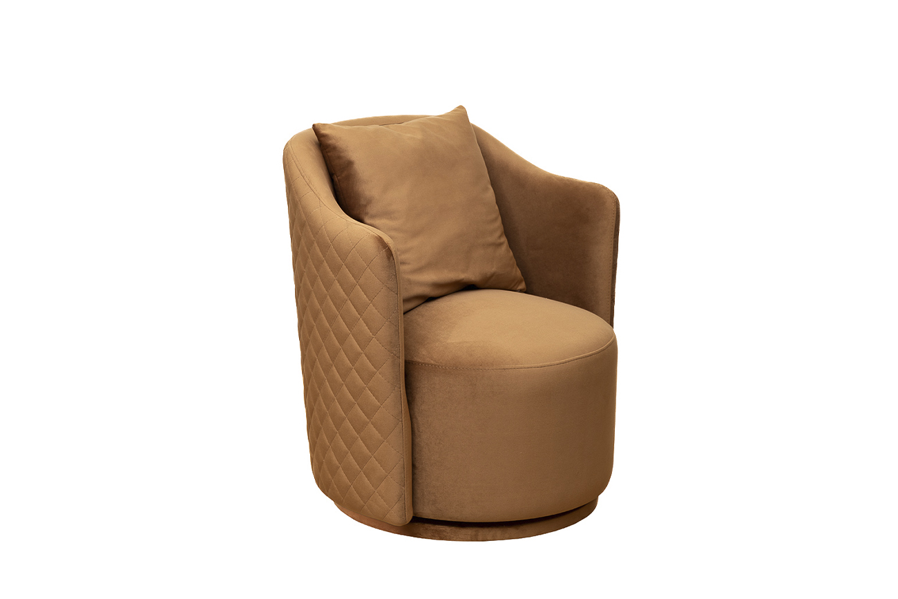 Кресло Верона Базовая(Verona Basic/VD) вращающееся велюр коричн. Colt004-KOR 70*77*80см