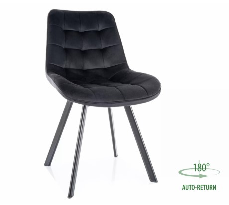 Стул MONTI Velvet Bluvel 19 черный/черный, поворотный