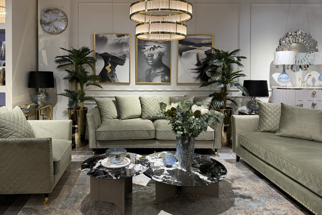 Диван Сорренто(Sorrento) 220 трехмест., велюр оливковый Colt1002-OLIV 220*101*88см