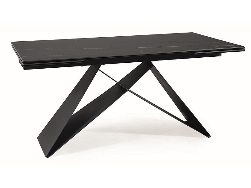 Стол обеденный WESTIN Ceramic Sahara Noir черный/черный мат 160-240/90