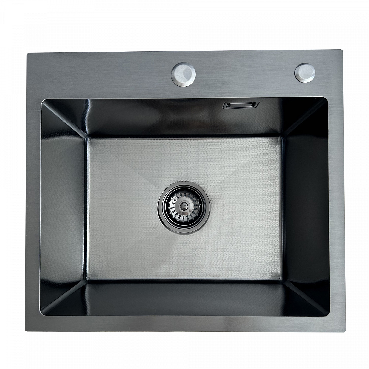 Кухонная мойка из нержавейки BLANTEK LS-5044HN Honeycomb Nano black